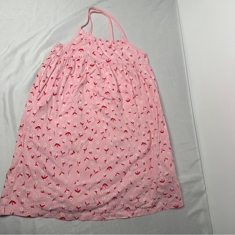 Hanna Andersson Girls Soft Knit Dress Happy Pink Floral Size 10